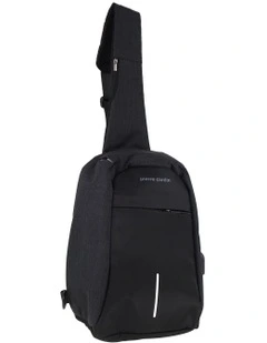 Nylon Sling Bag in Black