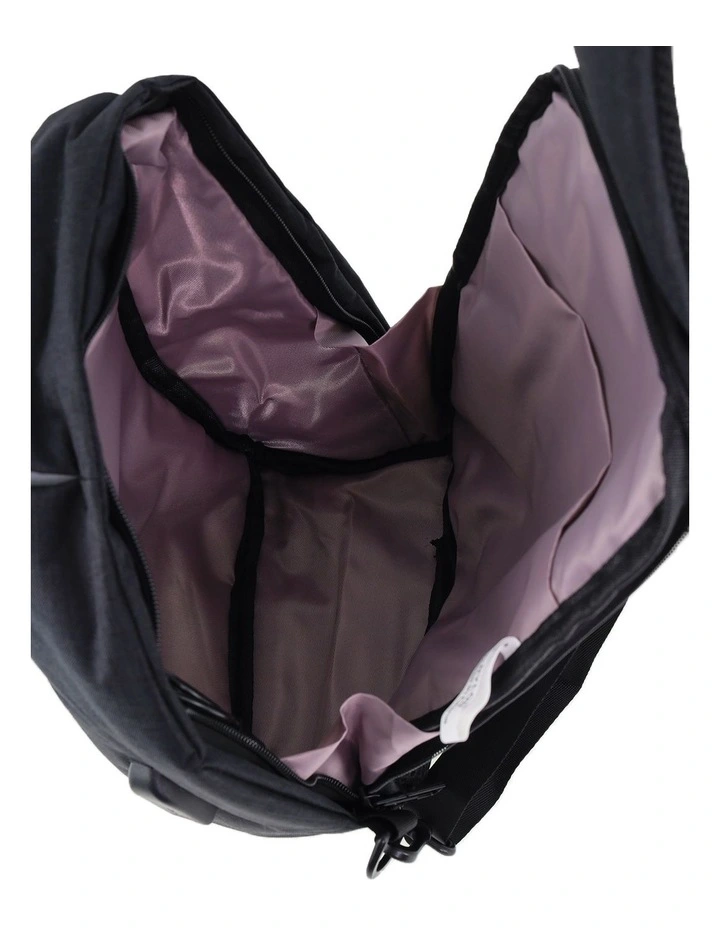 Nylon Sling Bag in Black image 5