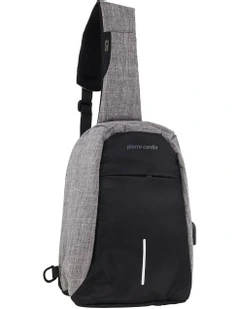 Nylon Sling Bag in Grey