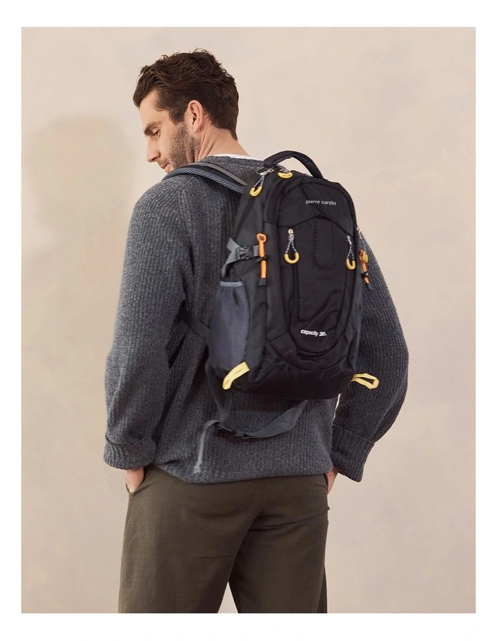 Nylon Adventure Backpack 30L in Black image 5