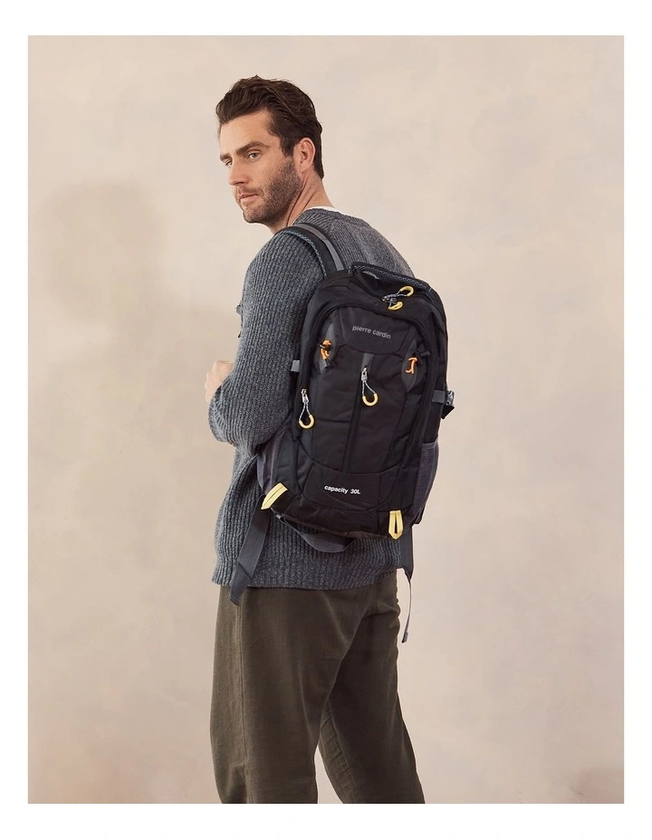 Nylon Adventure Backpack in Black image 2