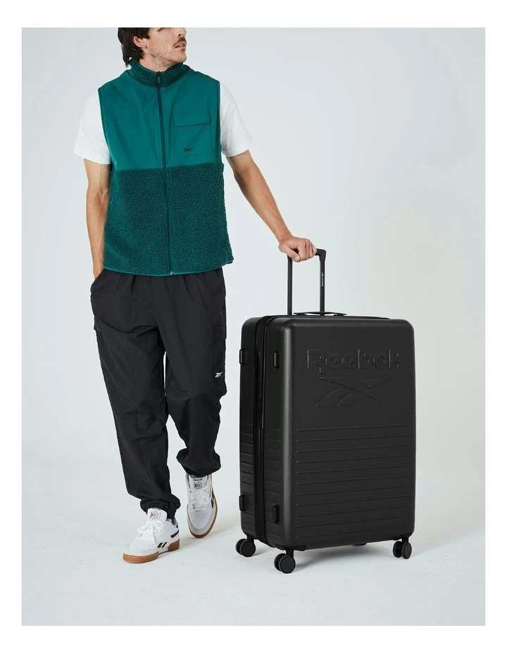 Adventure 80cm Large Hard Shell Suitcase in Black image 2