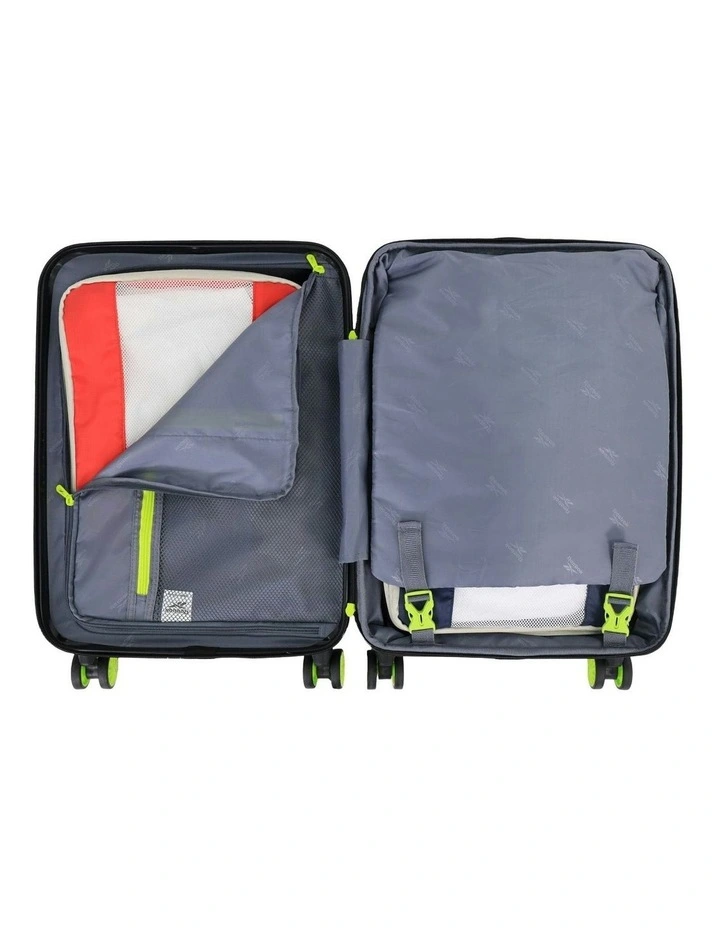 Wanderer 54cm Cabin Hard Shell Suitcase in Black image 2