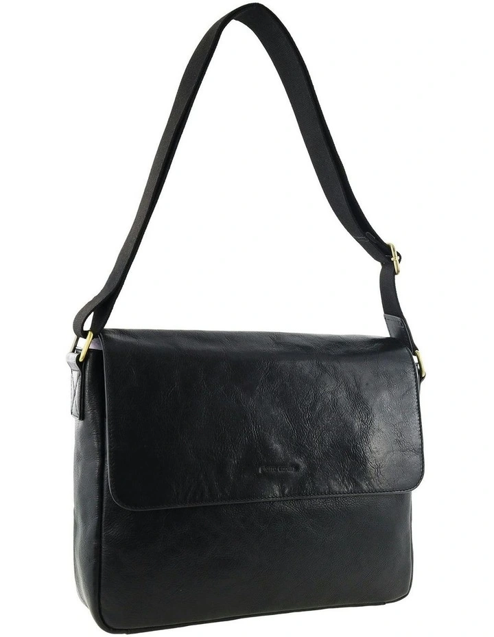 Leather Classic Messenger Bag in Black image 1