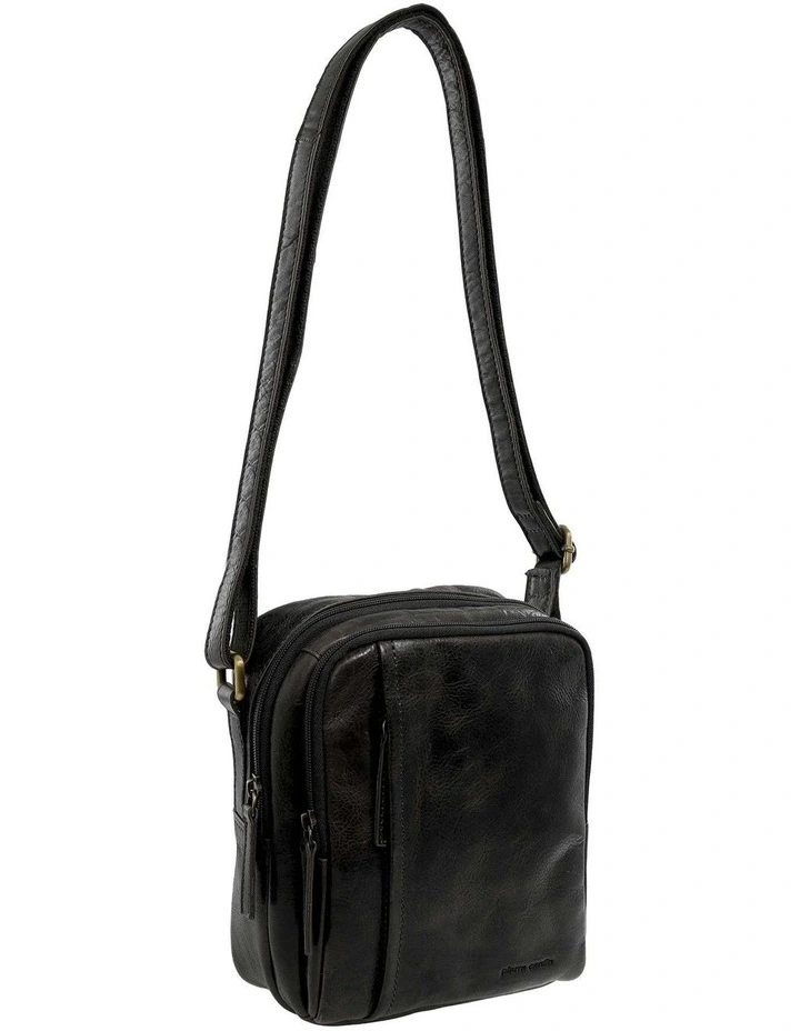 Classic Leather Crossbody Bag in Black image 1