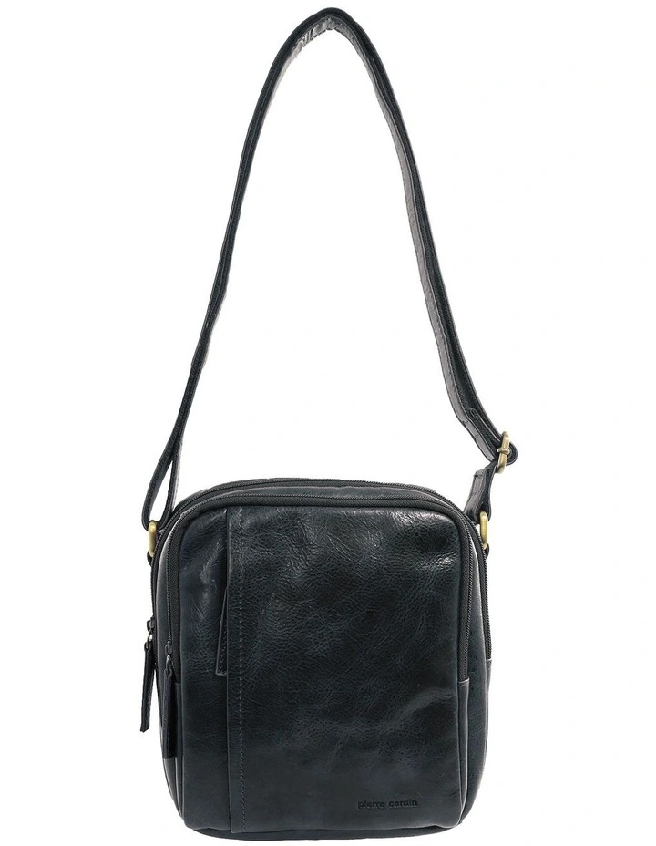 Classic Leather Crossbody Bag in Black image 4