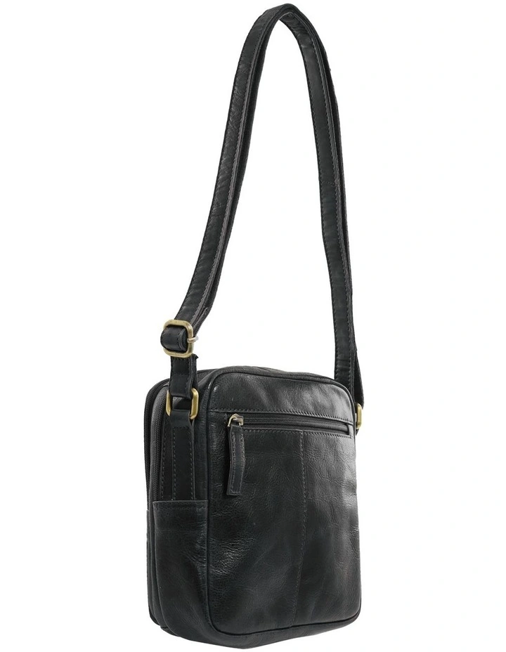 Classic Leather Crossbody Bag in Black image 5