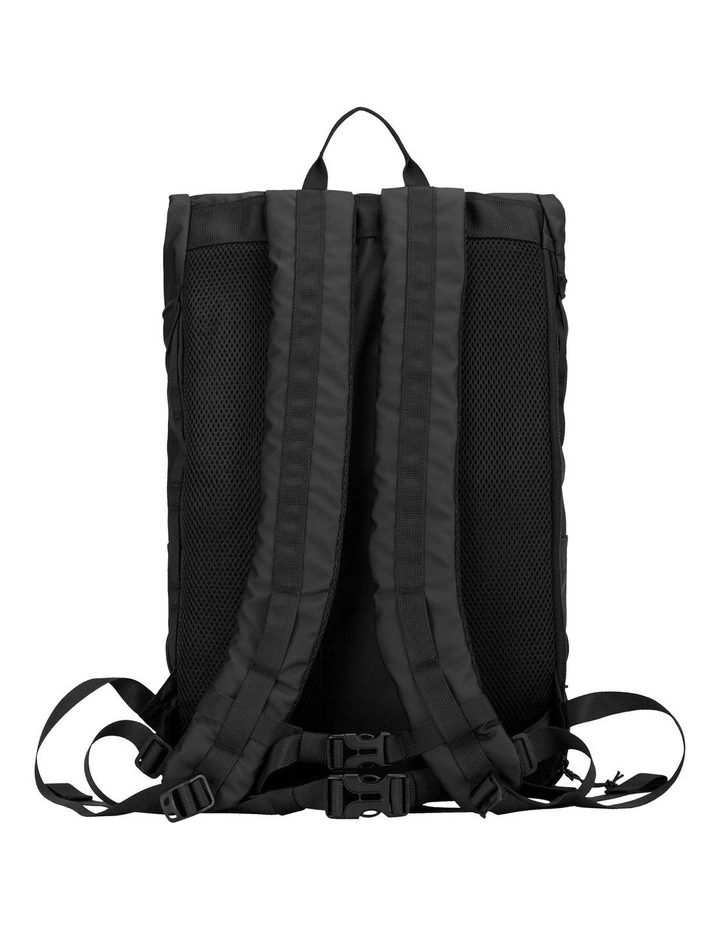 Dayle Roll Top Backpack 21/25L in Black image 3