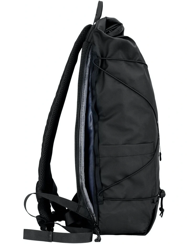 Dayle Roll Top Backpack 21/25L in Black image 7