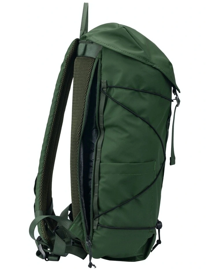 Wharfe Flap Over Backpack 22L in Green image 7