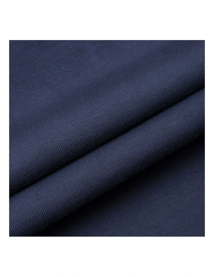 Rill Hand Print Short Sleeve T-shirt in Navy image 4