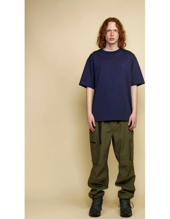 Rill Hand Print Short Sleeve T-shirt in Navy image 5