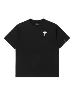 Rill Spore Print Short Sleeve T-shirt in Black