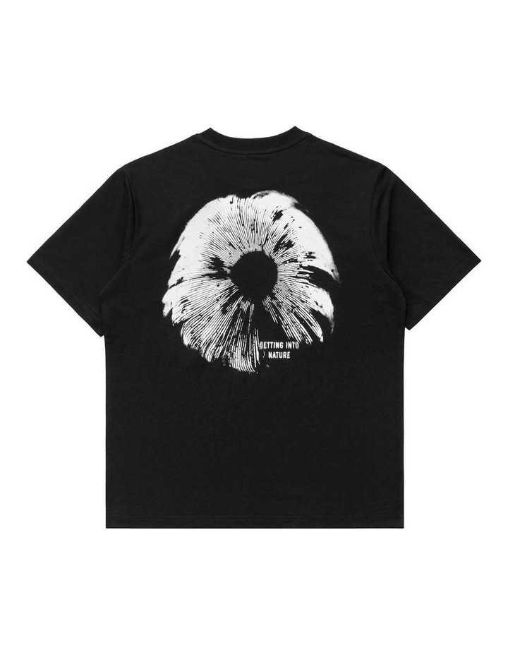 Rill Spore Print Short Sleeve T-shirt in Black image 2
