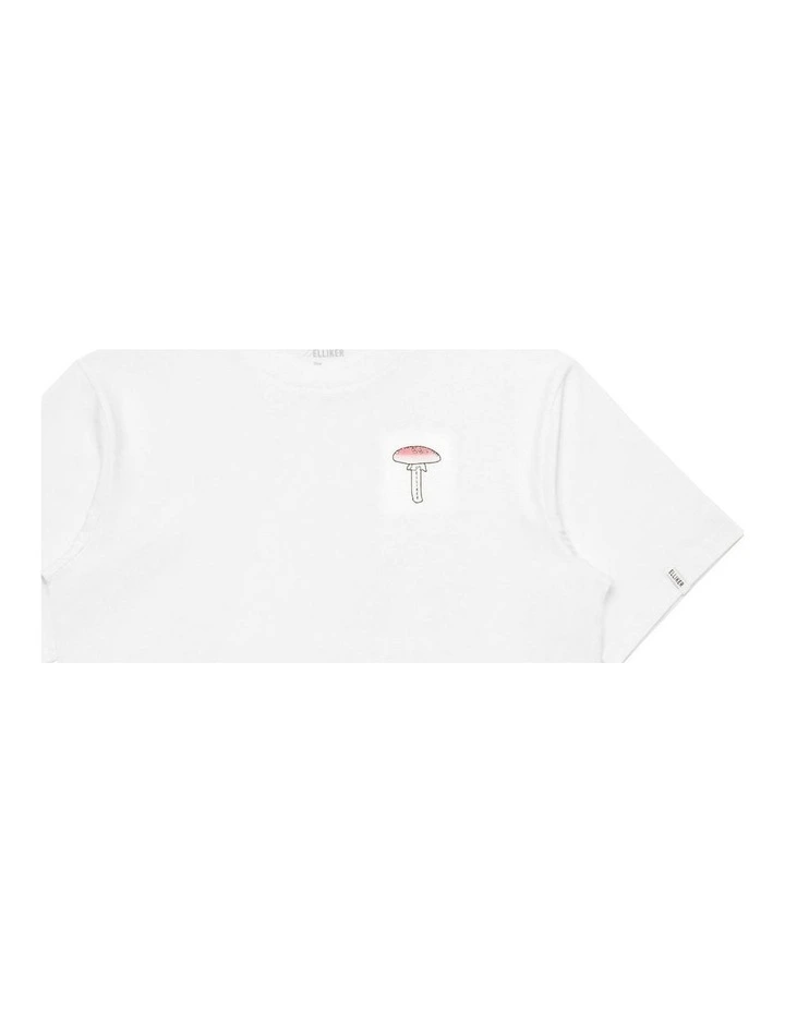 Rill Spore Print Short Sleeve T-shirt in White image 1