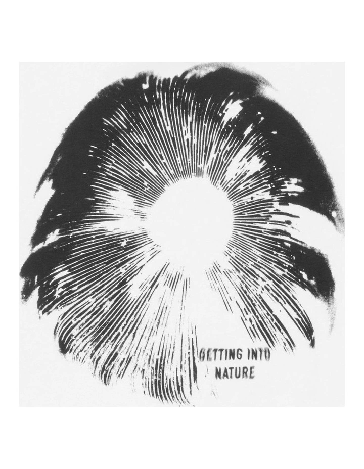 Rill Spore Print Short Sleeve T-shirt in White image 2