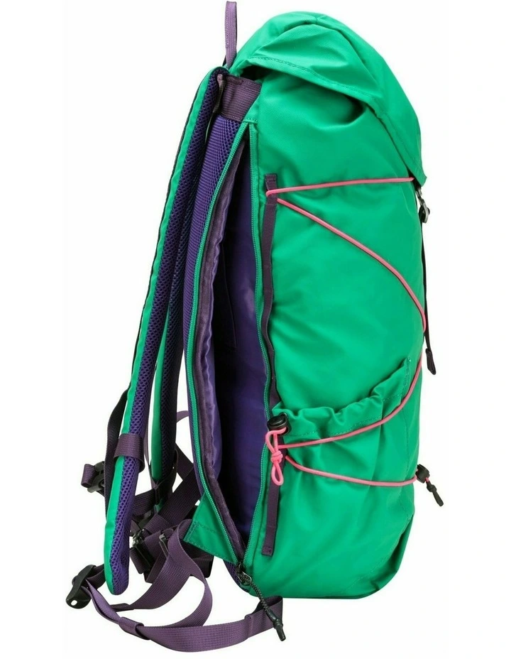 Wharfe Flap Over Backpack 22L in Green image 5