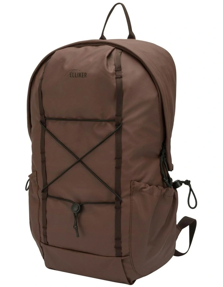 Kiln Hooded Zip Top Backpack 22L in Brown image 3