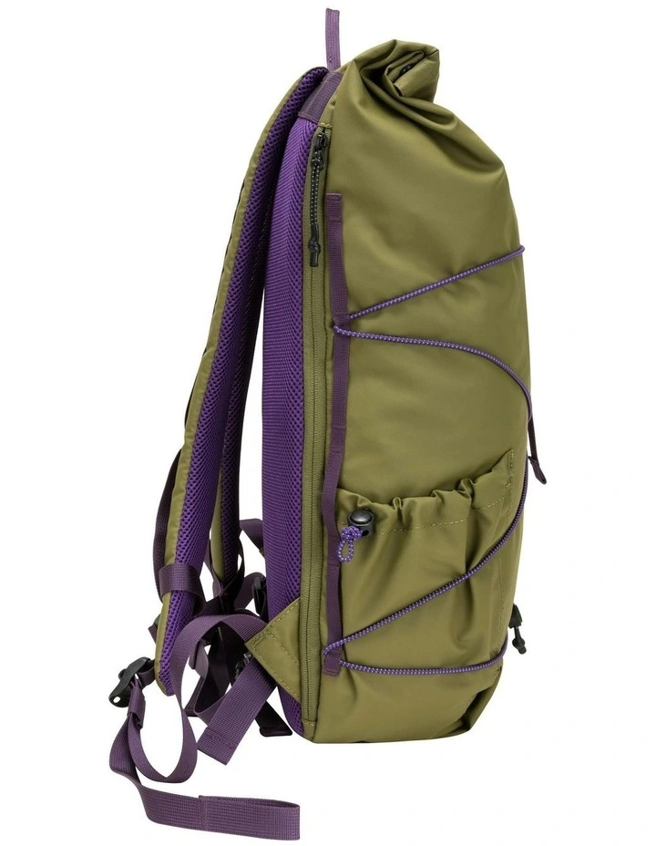 Dayle Roll Top Backpack 21/25L in Green image 6