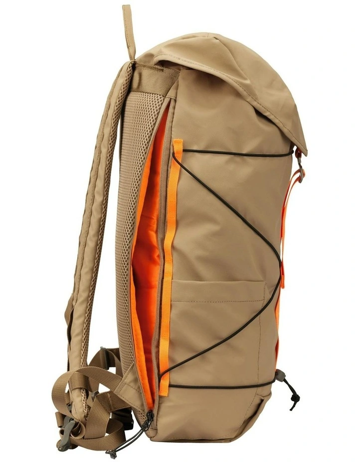 Wharfe Flap Over Backpack 22L in Beige image 7