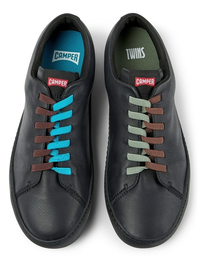 K100855 Peu Touring Twins Trainers in Black image 3