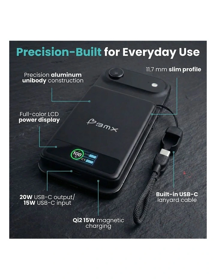 Solid Safe Magnetic Power Bank 5K in Black image 7