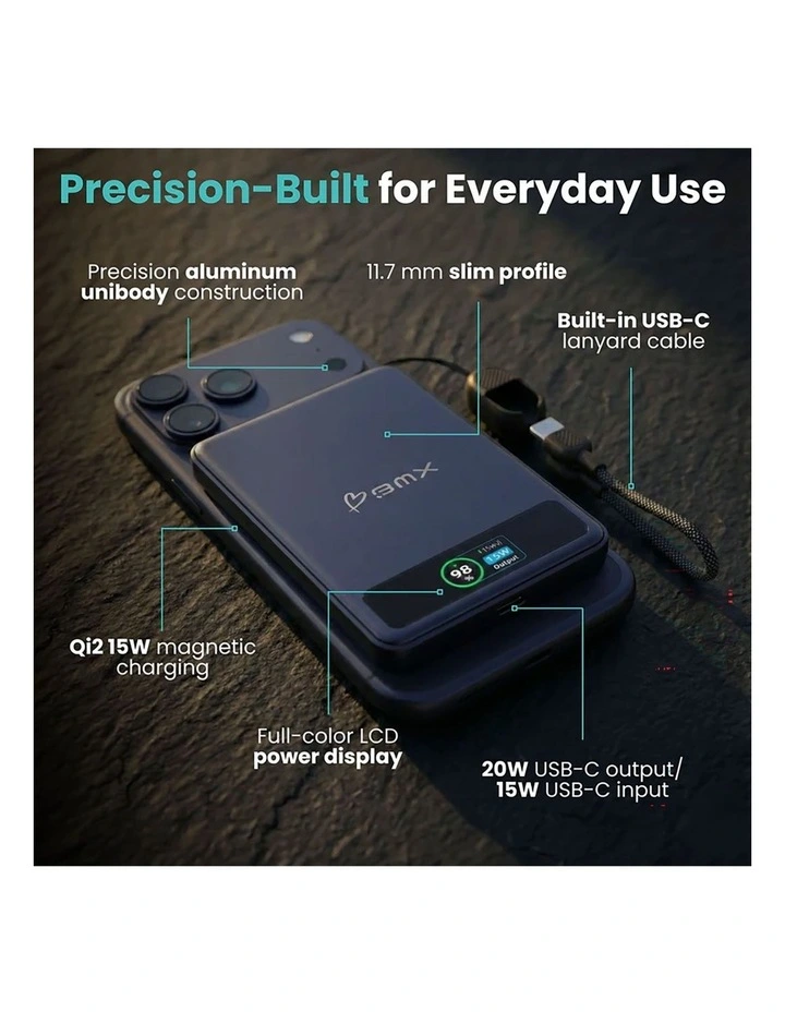 Solid Safe Magnetic Power Bank 5K in Blue image 6