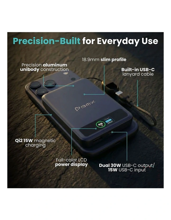 SolidSafe Magnetic Power Bank 10K Blue image 6