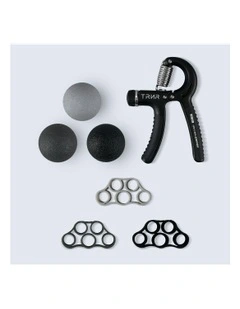 Ultimate Hand Grip Kit Strength Grip + Hand Flexors +l; Gel Balls in Black
