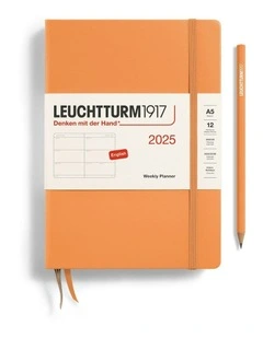 Weekly Planner Medium Notebook 2025 in Apricot