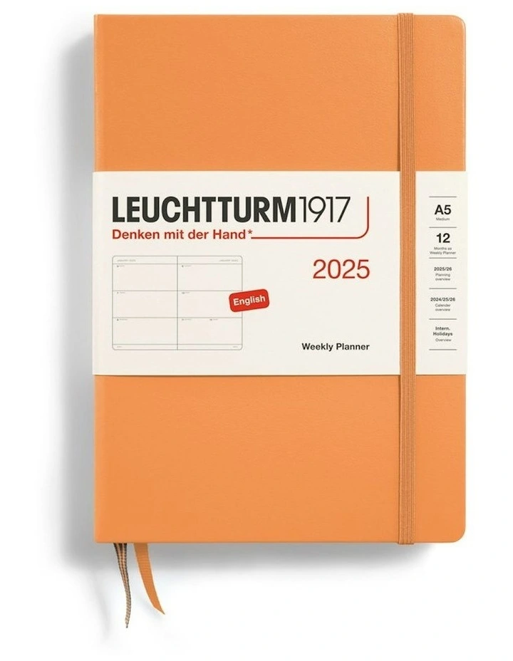 Weekly Planner Medium Notebook 2025 in Apricot image 2