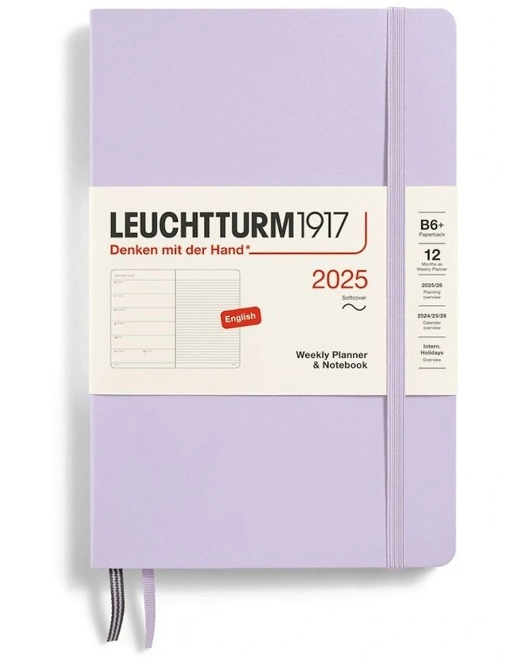Weekly Planner & Notebook 2025, Paperback (B6+) Softcover in Lilac image 2