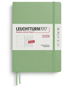 Weekly Planner & AMP; Medium (A5) 2026 Notebook in Sage