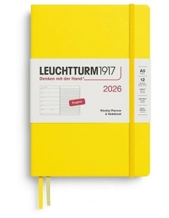 Weekly Planner & AMP; Medium (A5) 2026 Notebook in Lemon