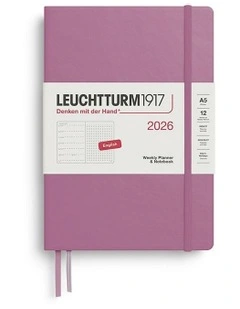 Weekly Planner & AMP; Medium (A5) 2026 Dotted Notebook in Dusty Rose
