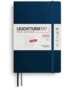 Weekly Planner & Paperback (B6+) 2026 Softcover Notebook in Deep Sea