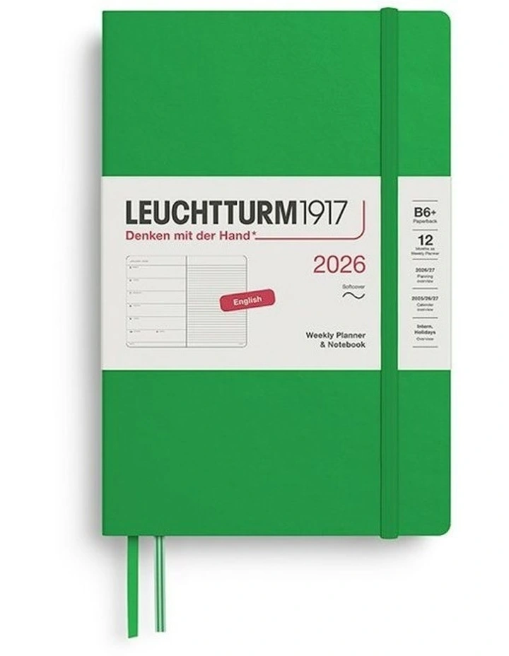 Weekly Planner & Paperback (B6+) 2026 Softcover Notebook in Spring Leaf image 1