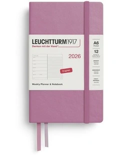 Weekly Planner & Pocket (A6) 2026 Notebook in Dusty Rose