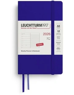 Weekly Planner & AMP; Softcover Pocket (A6) 2026 Notebook in Ink