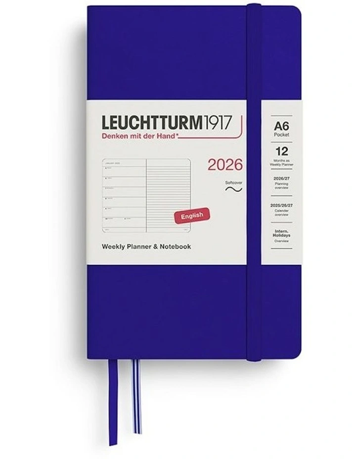 Weekly Planner & AMP; Softcover Pocket (A6) 2026 Notebook in Ink image 1