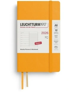 Weekly Planner & AMP; Softcover Pocket (A6) 2026 Notebook in Rising Sun