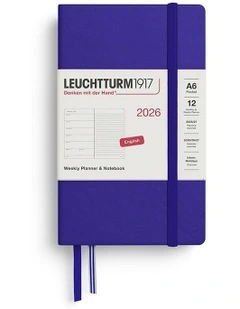 Weekly Planner & Pocket (A6) 2026 Notebook in Ink