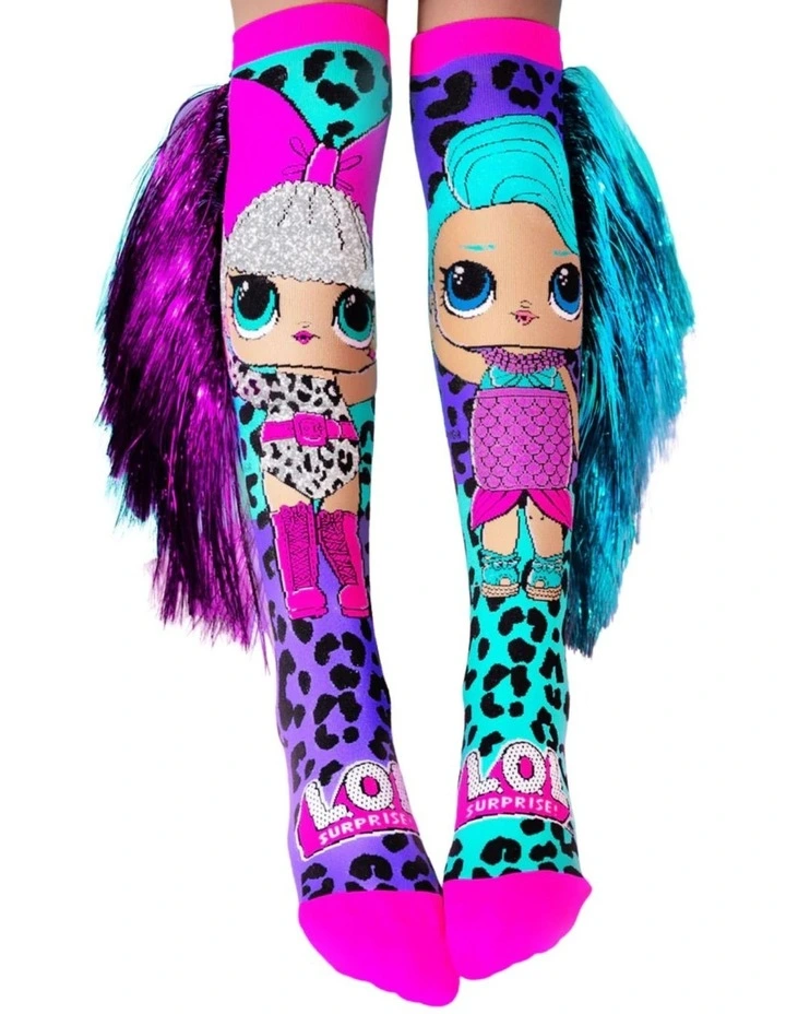 L.O.L Surprise Disco Dolls Socks in Multi image 1