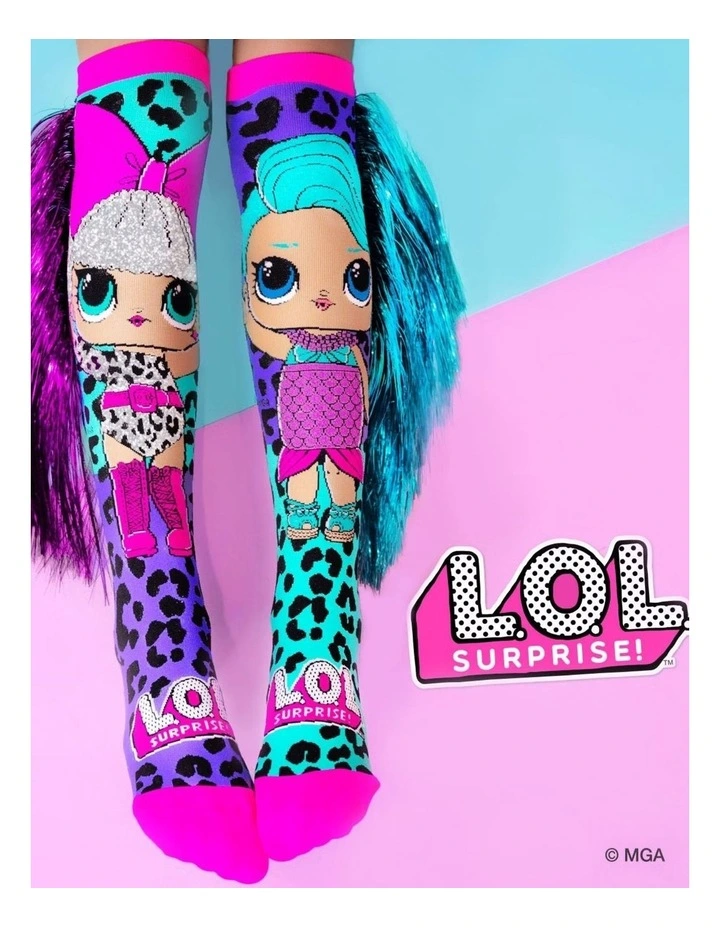 L.O.L Surprise Disco Dolls Socks in Multi image 2