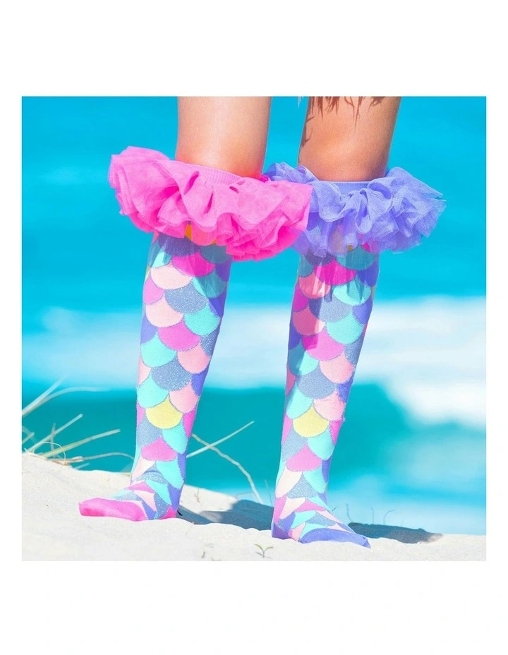 Mermaid Frills Socks in Multi image 4