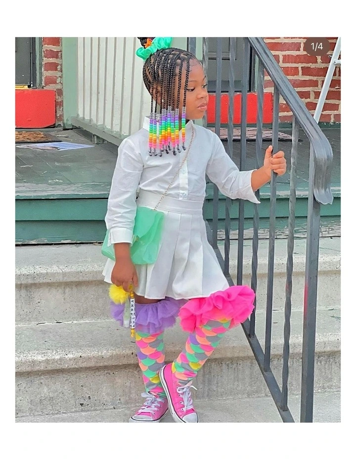 Mermaid Frills Socks in Multi image 5