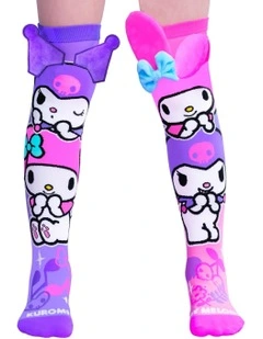 Kuromi And My Melody Socks in Multi