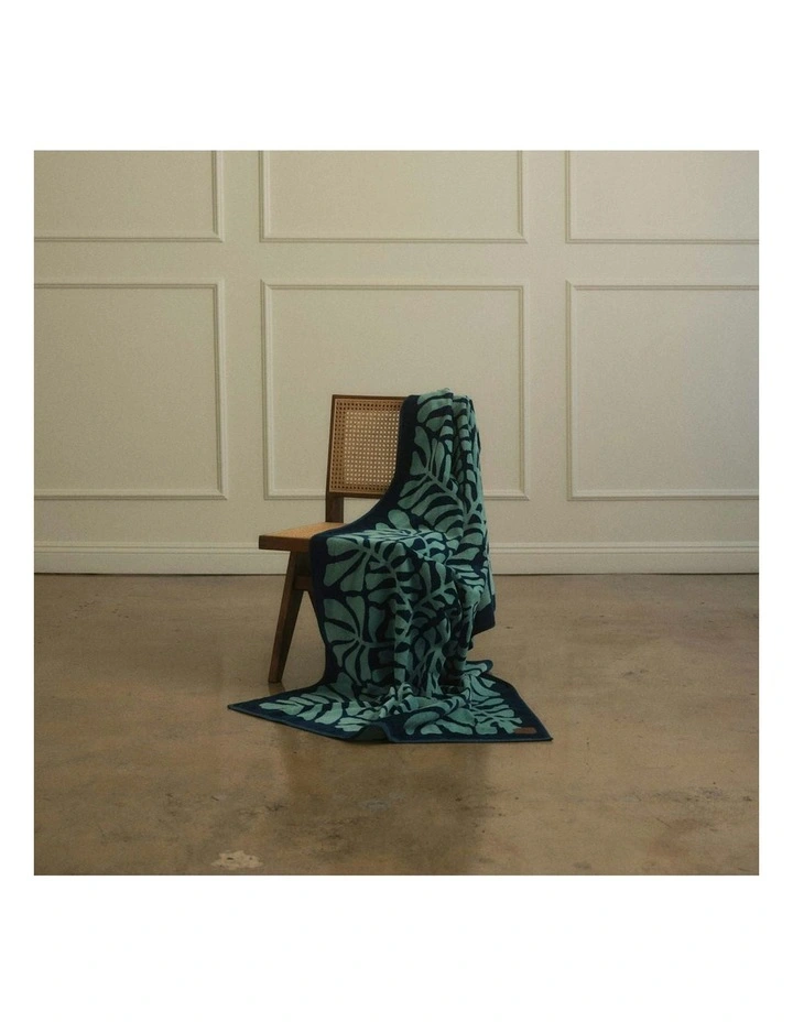 Hapa Oversized Beach Towel in Aqua image 2