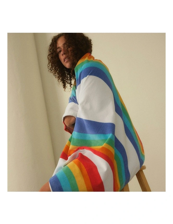 Roygbiv Beach Towel in White image 3