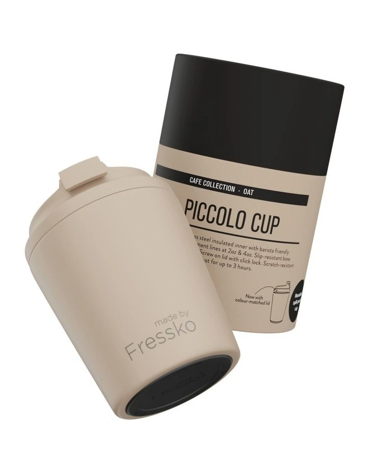 Piccolo Stainless Steel Reusable Cup 120ml/4oz in Oat image 5